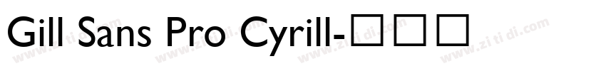 Gill Sans Pro Cyrill字体转换